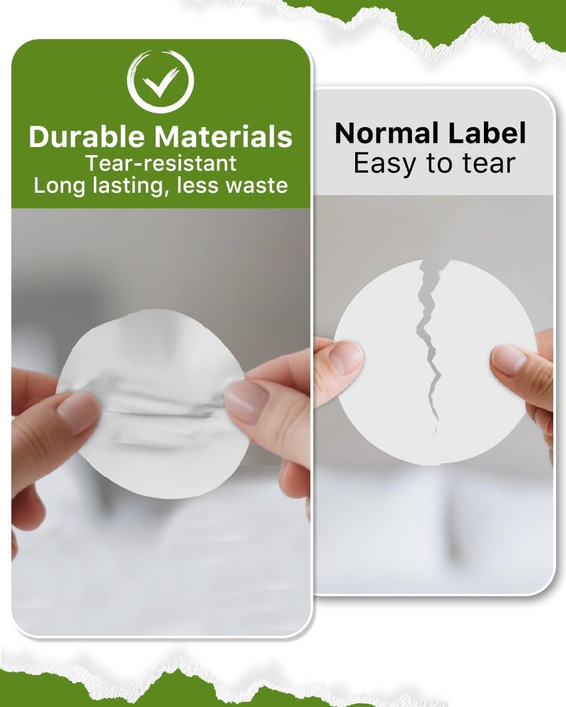 iEager 2 Inch Round Thermal Labels, Circle Thermal Printer Stickers, Durable Circular Label Printer Sticker for Business, Logo, Gift, 500 Labels/Roll, White - Image 4